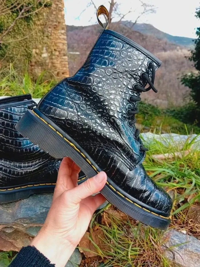 Dr. Martens cuir wild croc effet croco 🐊 38 - photo numéro 7
