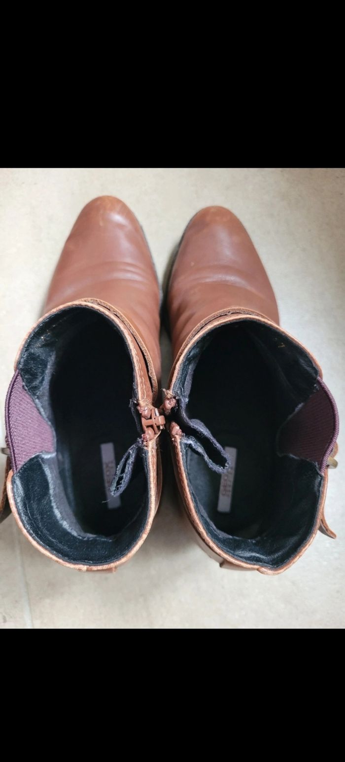 Boots geox respirant cuir taille 37 - photo numéro 4