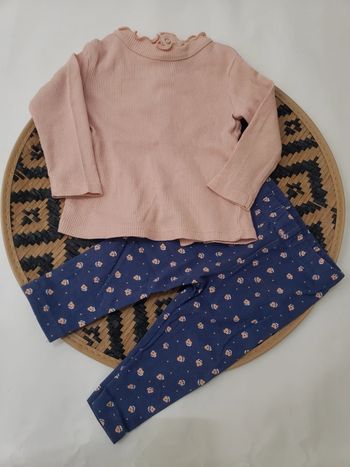 Ensemble haut manches longues 3 mois Kiabi et leggings Tex Baby 3 mois