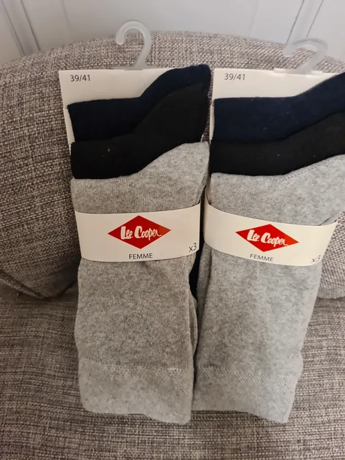 2 lot de chaussettes 39/41  lee cooper - photo numéro 2