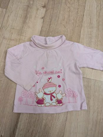 Haut manches longues rose 18 Mois