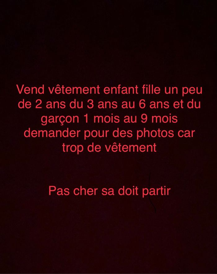 Vêtement enfant fille et garçon