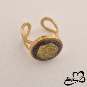 Bague ronde doré !!