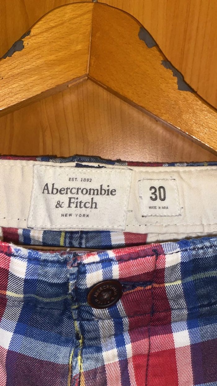 Short à carreaux Abercrombie 40 - photo numéro 2