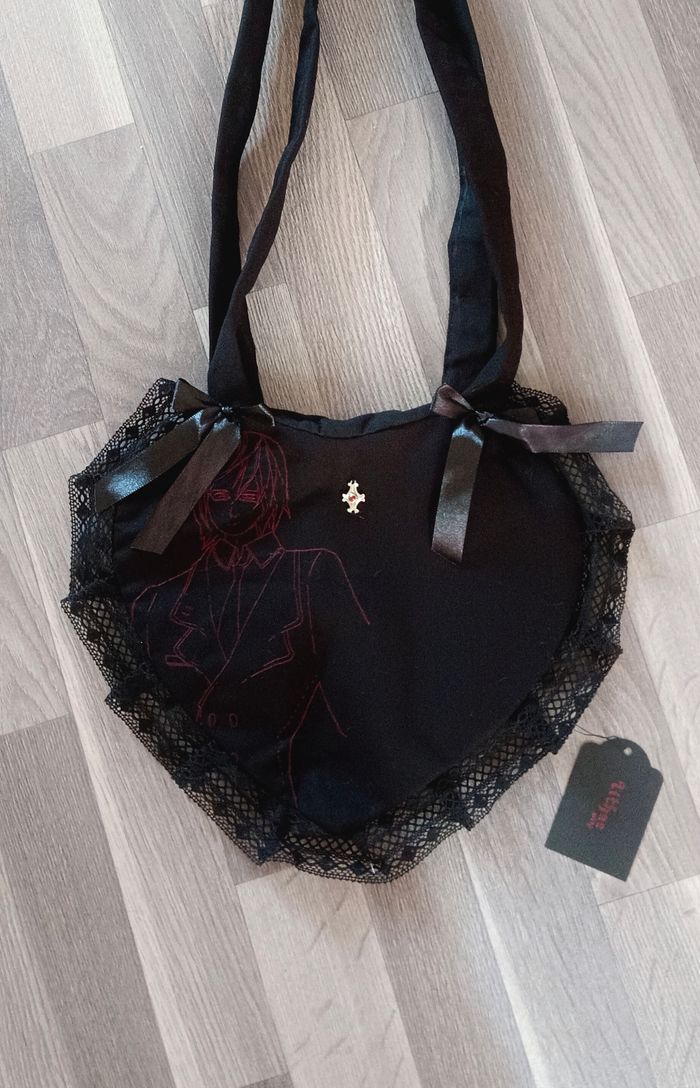 Sac cœur noir gothique Death Note - photo numéro 5