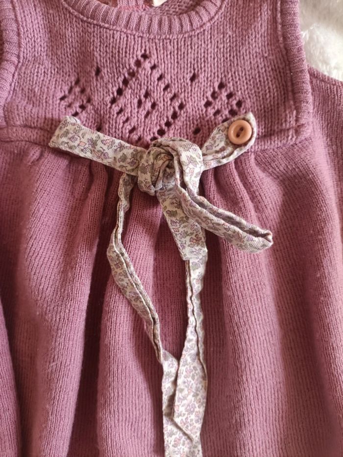 Robe en laine rose – Manches courtes - photo numéro 2