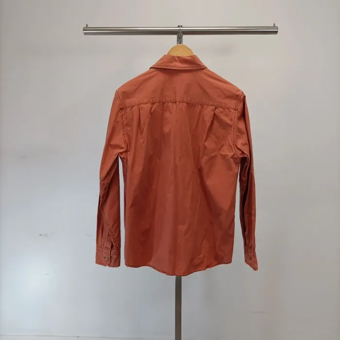 Chemise Aigle Corail pastel - M - 100% coton - résistante - surpiqûres marron - 2 poches plaquées - photo numéro 2