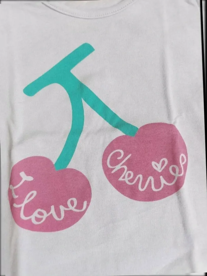 Lot de 2 tee-shirts manches courtes fille 12 mois - photo numéro 3