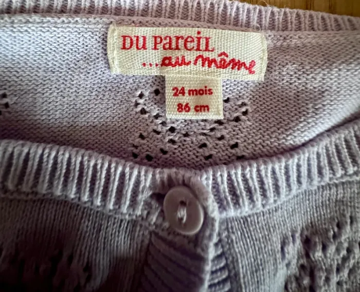 Gilet fille 2 ans Du pareil au même - photo numéro 3