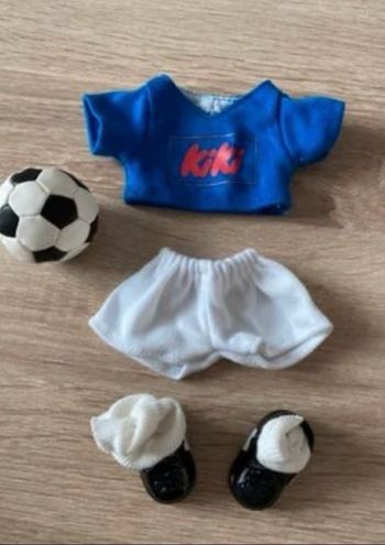 Tenue complète foot bleu pour kiki 20 cm neuve