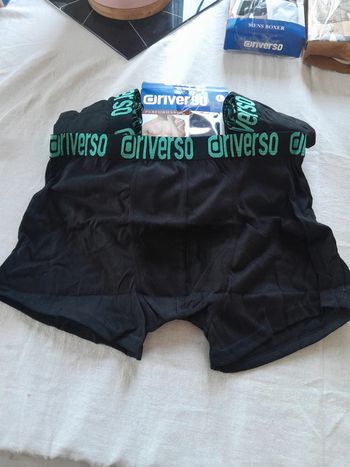 1 lot de 3 boxers noirs riverso performance neuf avec emballage taille L