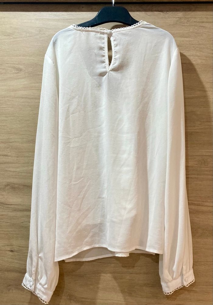 Blouse blanche plumetis - photo numéro 5