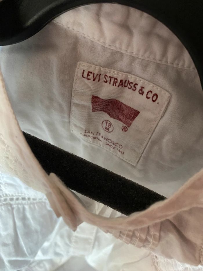 Chemise été manches courtes fille 18m Levi’s blanche - photo numéro 3