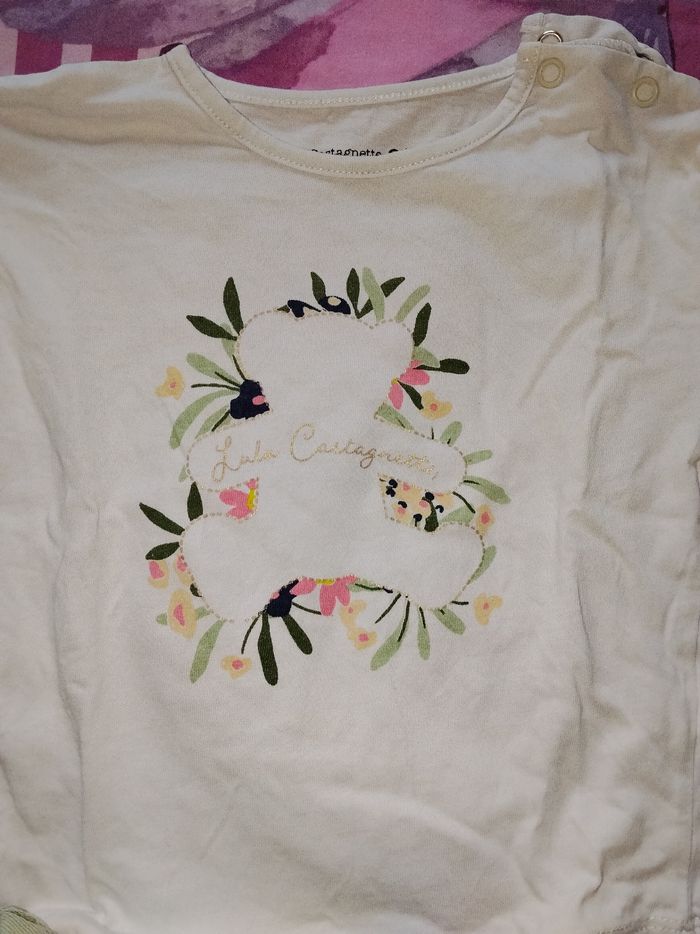 Ensemble jupe salopette/ tee-shirt ml - photo numéro 2