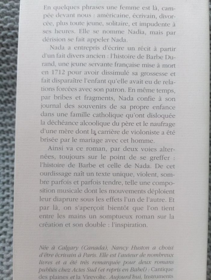 Nancy Huston - Instruments des ténèbres - photo numéro 3