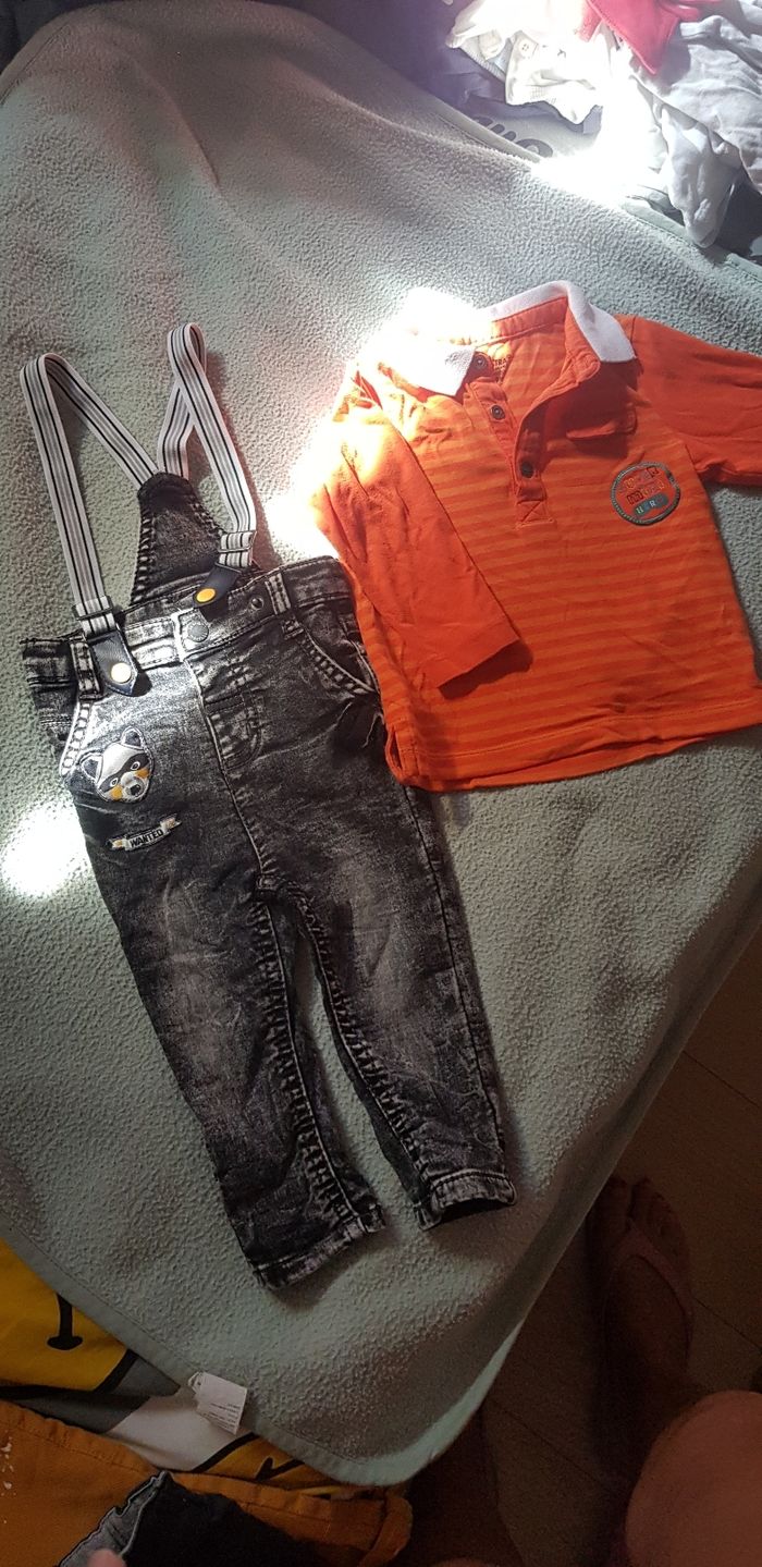 Ensemble salopette 9 mois