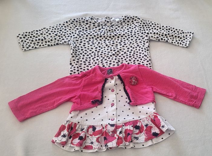 Lot pull à pois