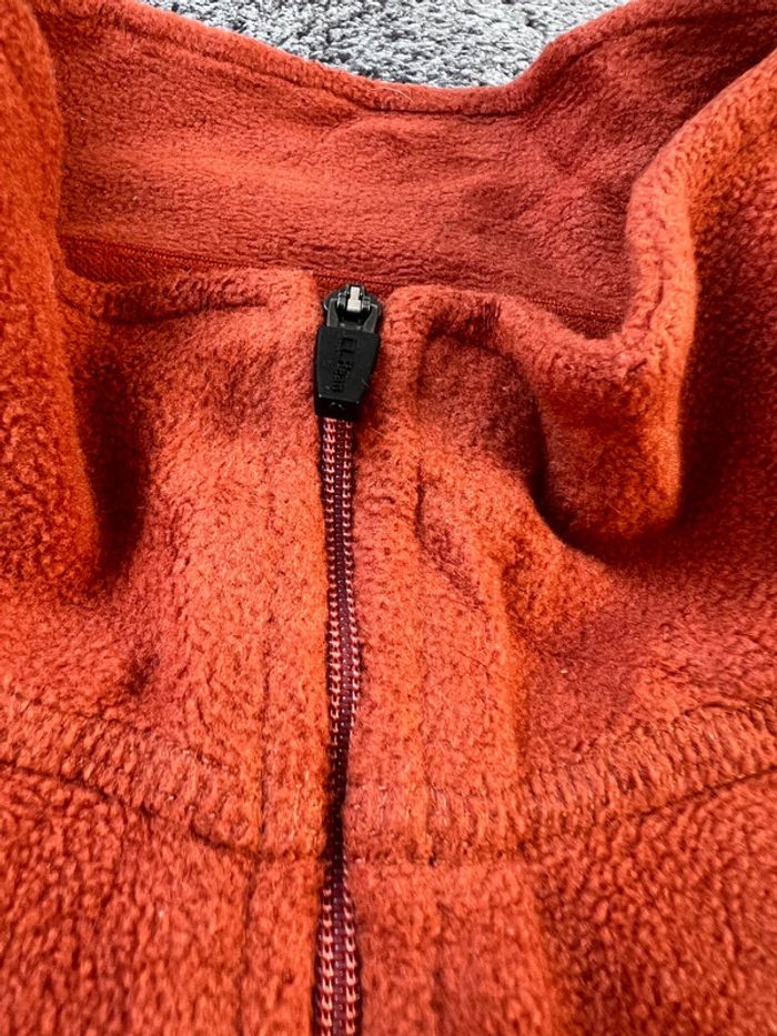 L.L. Bean Pull Polaire Zippé Col Montant Orange – Taille M - photo numéro 10