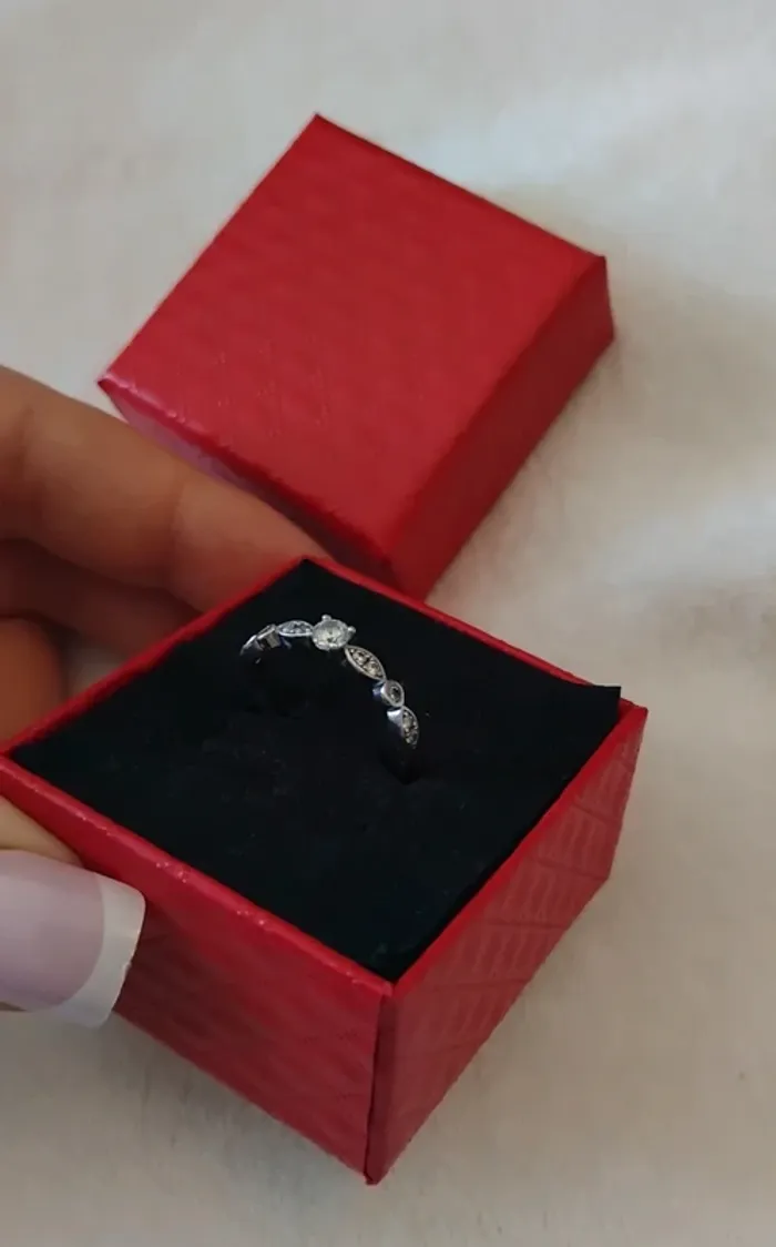 Bague 💍 des fiançailles en argent vrais taille 52 - photo numéro 4