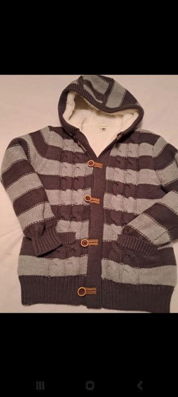 Veste  capuche boutonnée et molletonnée Vertbaudet