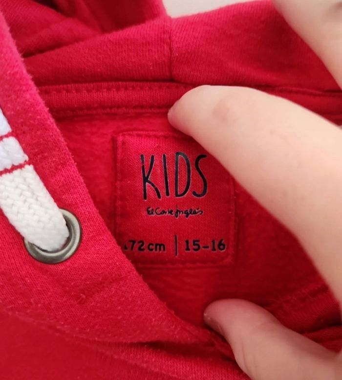 Sweat a capuche et poches fourré El Corte Ingles 15 16 ans neuf - photo numéro 10