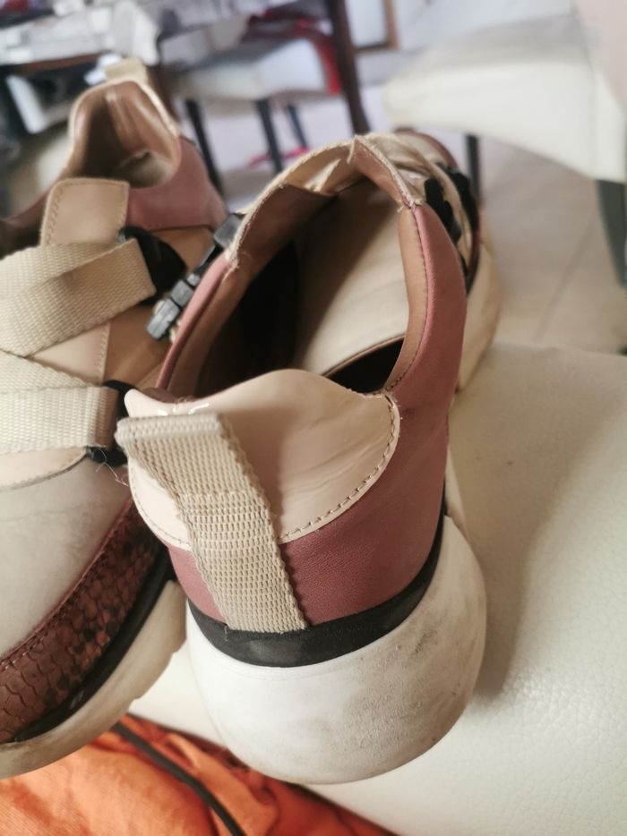 Belles sneakers cuir et enduit originales p 41 - photo numéro 8
