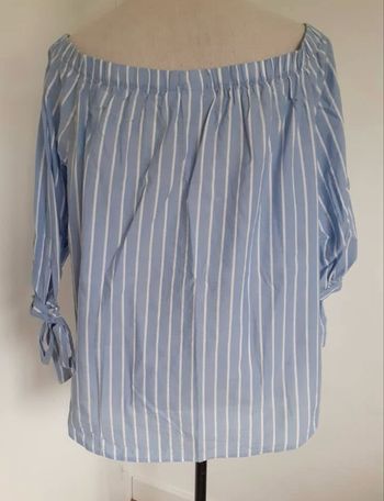 Blouse rayée blanc/bleu femme taille 40