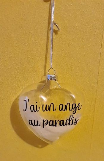 Boule de noel cœur coeur