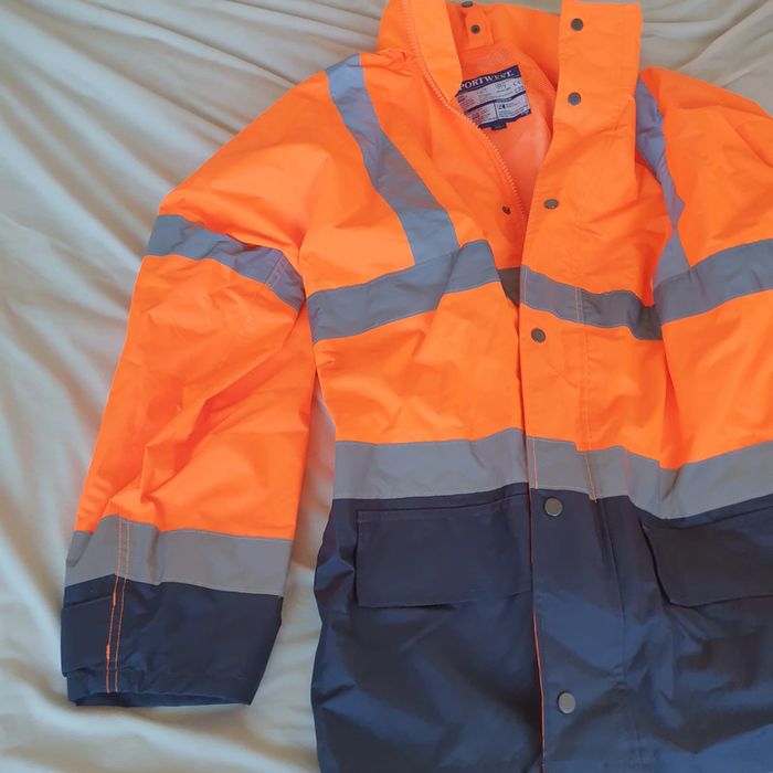 Blouson Haute Visibilité parka de chantier 2en1 Portwest Orange fluo, taille XL - photo numéro 3