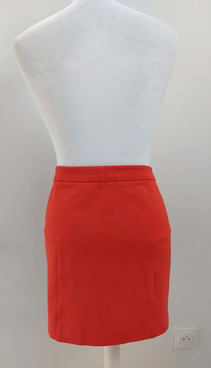 Jupe taille élastique rouge avec zips taille 42 - photo numéro 4
