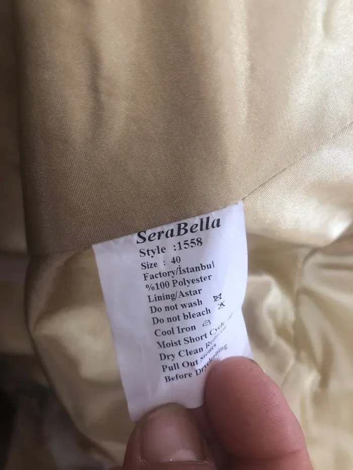 Robe de soirée couleur champagne crème T40 femme 👗 - photo numéro 16