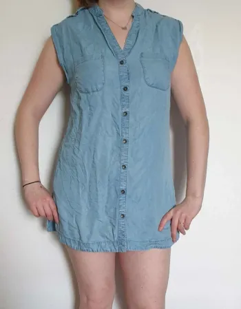 Robe  courte  en jeans