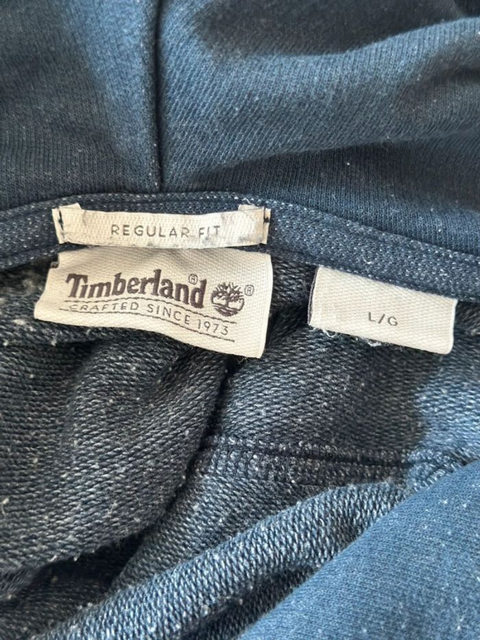 Sweat zippé à capuche Timberland bleu marine - Taille L - photo numéro 3