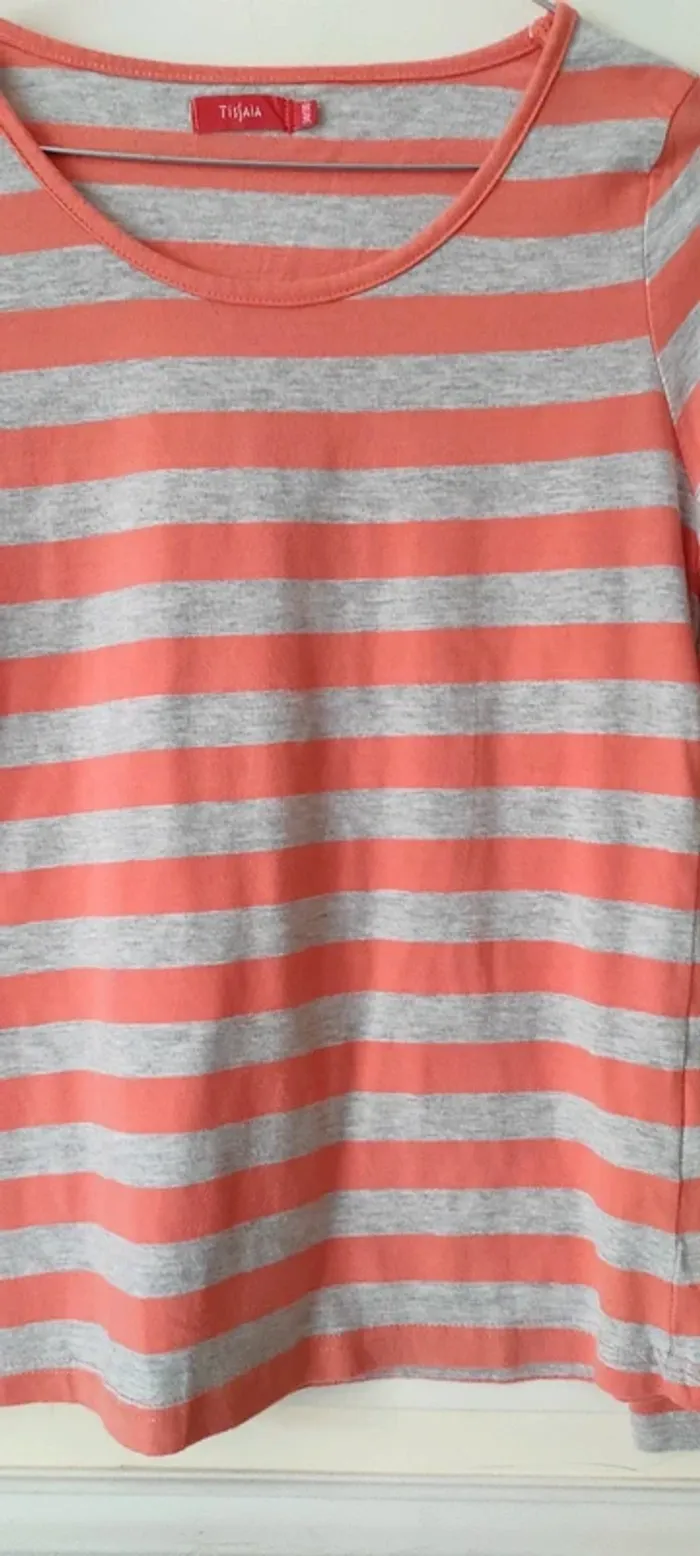 💐T-shirt manche longue - tissaia - taille 34/36 - Très bon état💐 - photo numéro 2