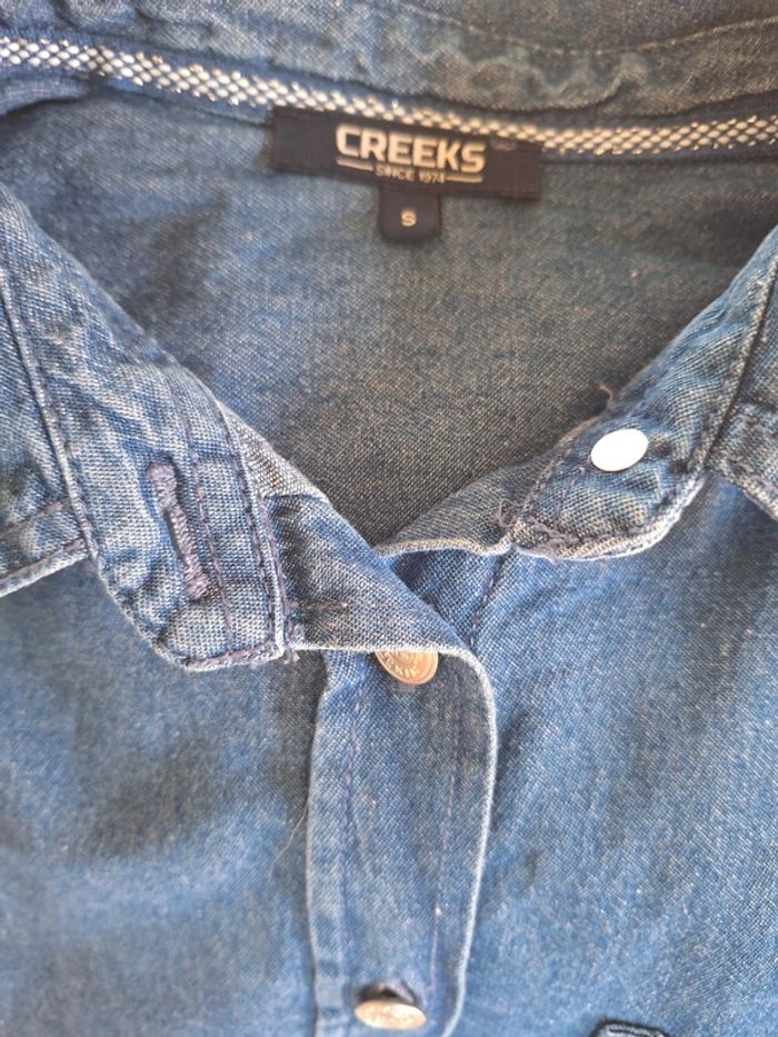 Chemise femme en jean taille S - photo numéro 2