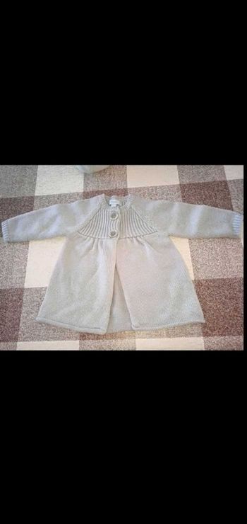 Gilet 6 mois épais 2 boutons gris Tex