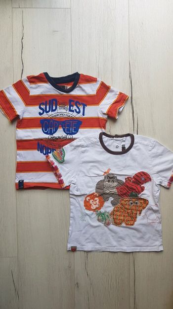 Lot de 2 tee shirts estivaux garçon 4ans catimini