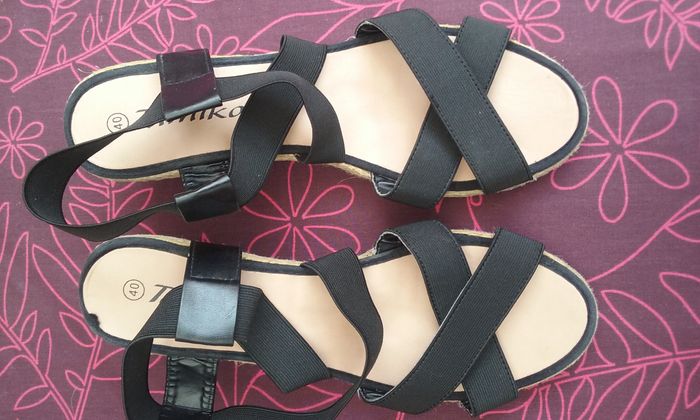 sandales à talon corde femme