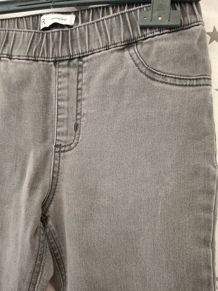 Legging gris noir façon jeans taille élastique 12 ans La Redoute - photo numéro 3