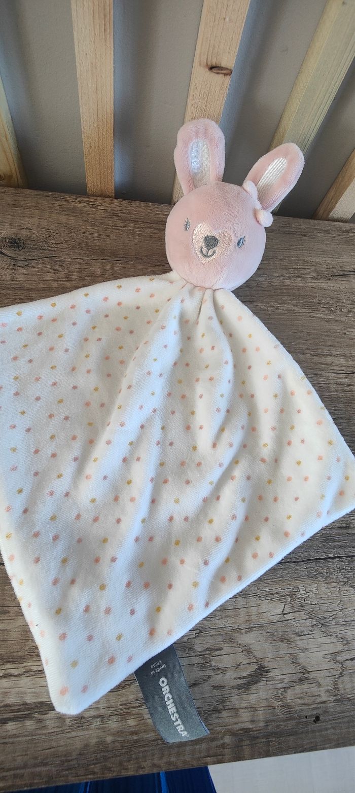 Doudou lapin rose orchestra - photo numéro 2