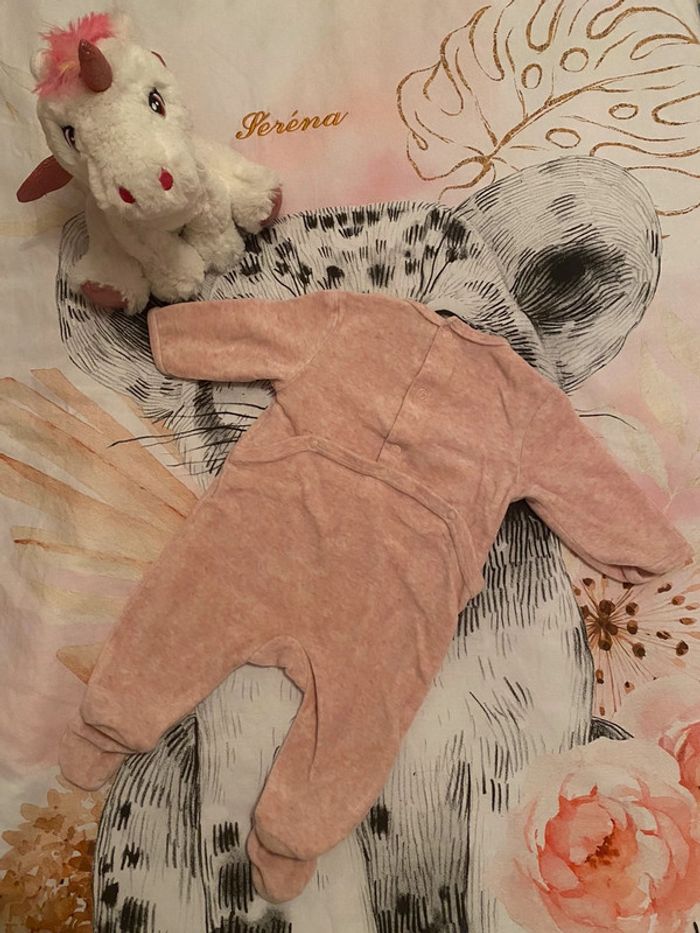 Pyjama velours Marie, taille 3 mois, Disney. - photo numéro 5
