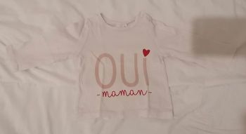 T-shirt ML blanc 3 mois 