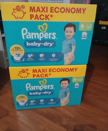[-25% code SABLIER25] 160 couches Pampers baby dry taille 6