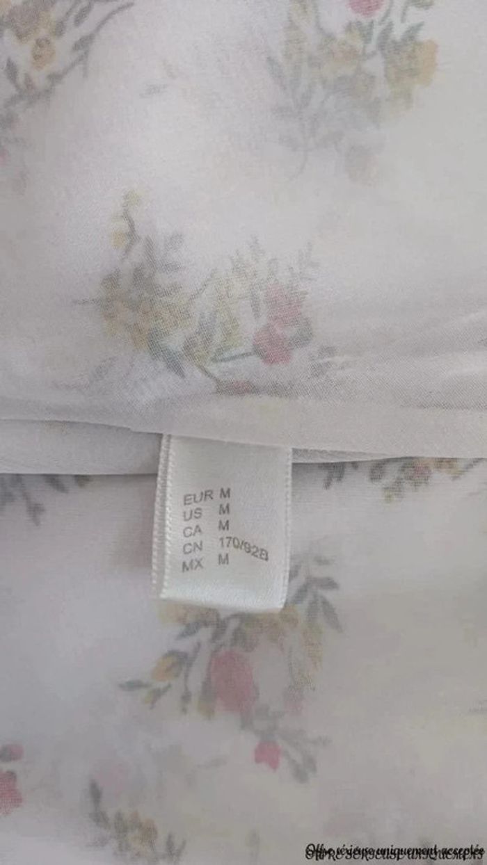 Débardeur blanc à dentelle et imprimé fleuri taille 38 bohème basic casual - photo numéro 4