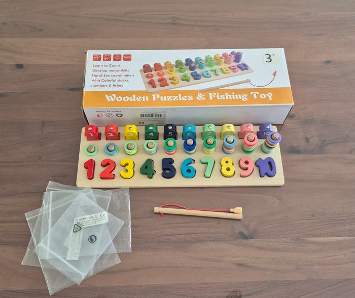 Jeu en bois chiffres et lettres complet