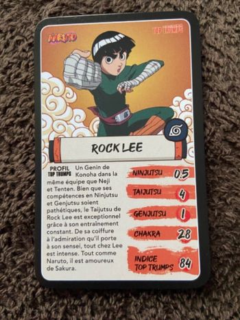 Rock lee naruto top trumps 2024 Burger King