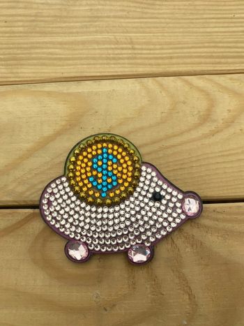 Magnet cochon 🐷 en Diamond painting