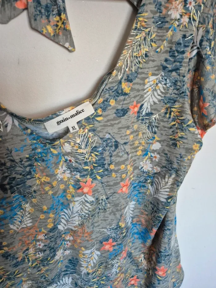 Blouse Fleurie Grain de Malice taille xl - photo numéro 6