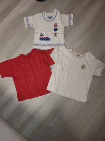 Lot de 3 tee-shirts garçon 12 mois