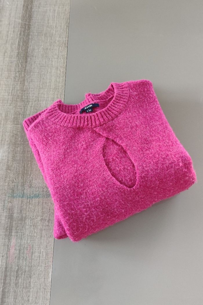 Pull rose à manches longues femme taille L – Kiabi – très bon état - photo numéro 6
